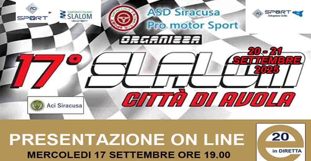 Il 17° Slalom di Avola si presenta